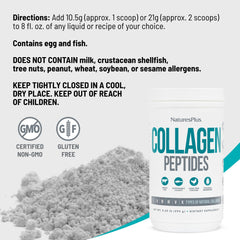 NaturesPlus Collagen Peptides dissolved in a glass promotes easy supplementation
