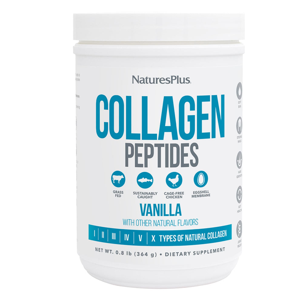NaturesPlus Collagen Peptides Vanilla 2-pack front view for skin and joints