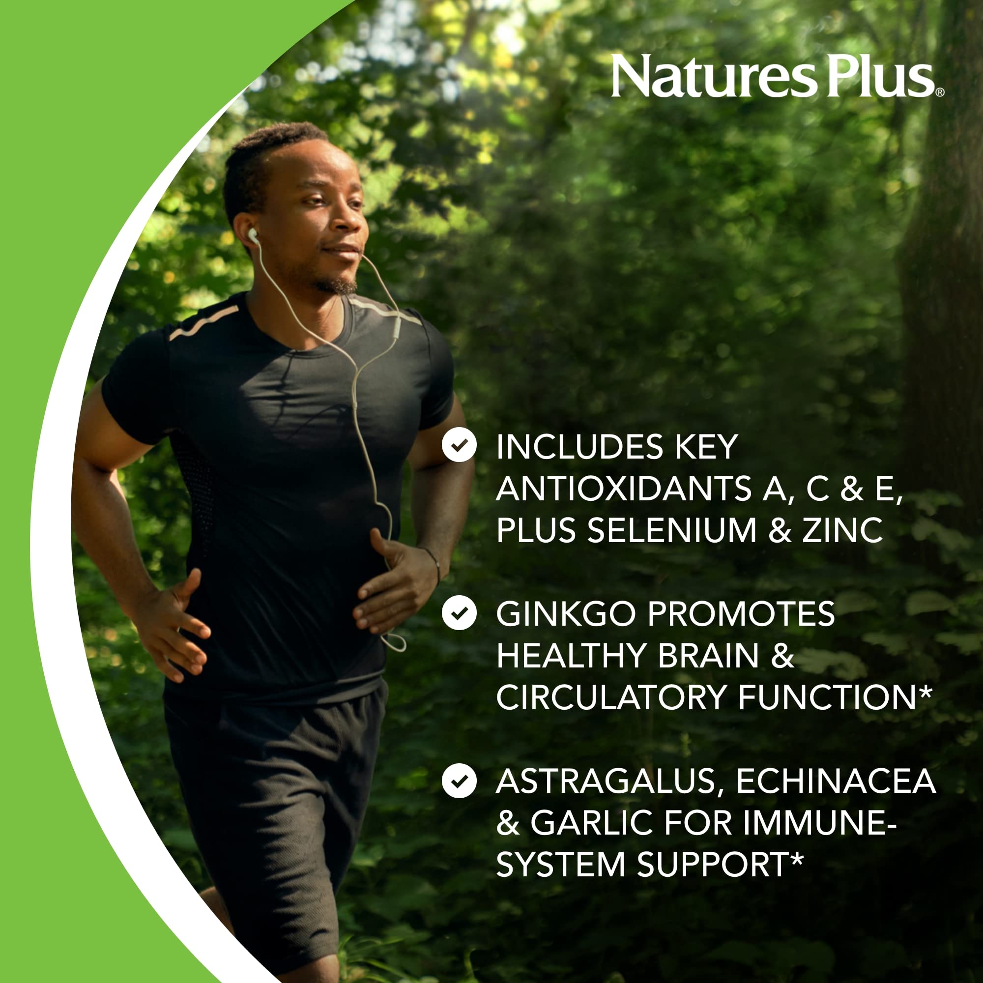 NaturesPlus Commando 2000 tablets close-up, compact vegetarian tablets.