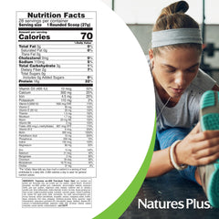 NaturesPlus Energy Shake keto-friendly formula with 2 g carbs per serving.