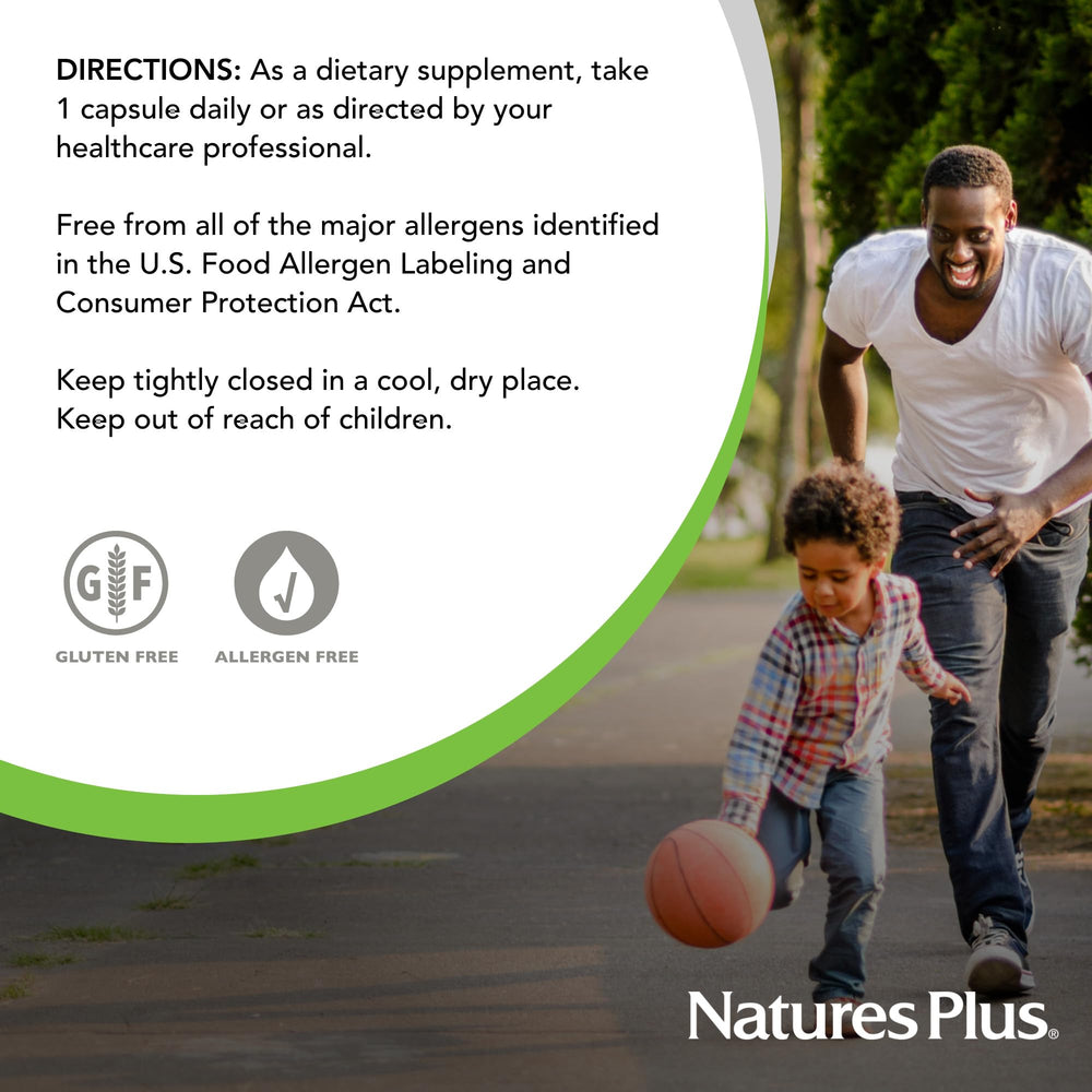 Nature's Plus GI Natural Probiotic Mega packaging box assures gluten-free and cGMP-compliant production