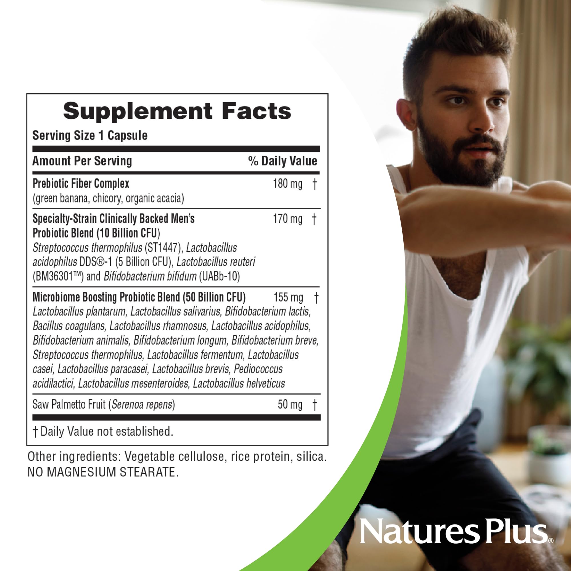 Nature's Plus GI Natural Probiotic Men usage guide for daily routine