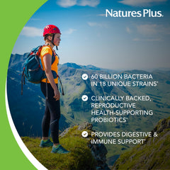 Nature's Plus GI Natural Probiotic Women with cranberry highlights urinary tract health benefits.