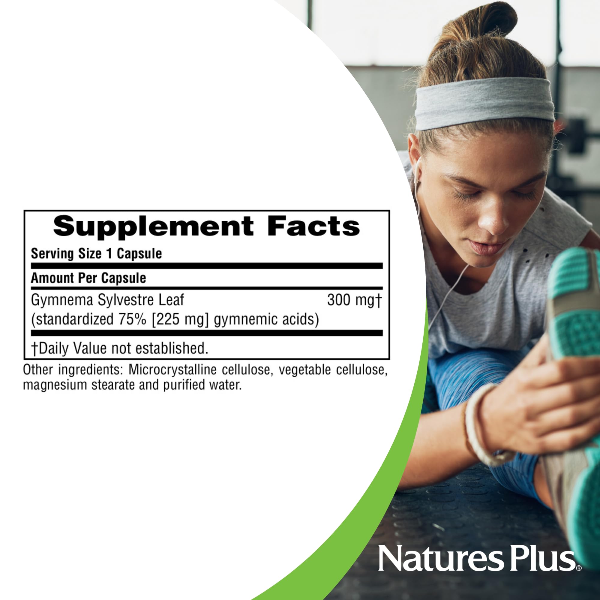 Bottle side view emphasizes 60 vegan capsules and 60 servings per bottle