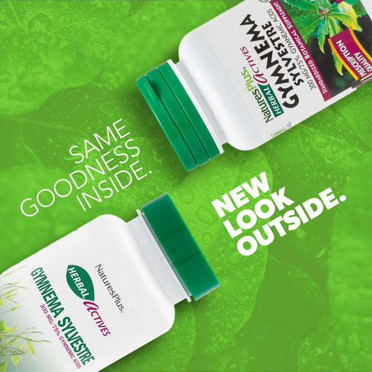 Close-up of Gymnema Sylvestre capsules highlighting 300 mg potency