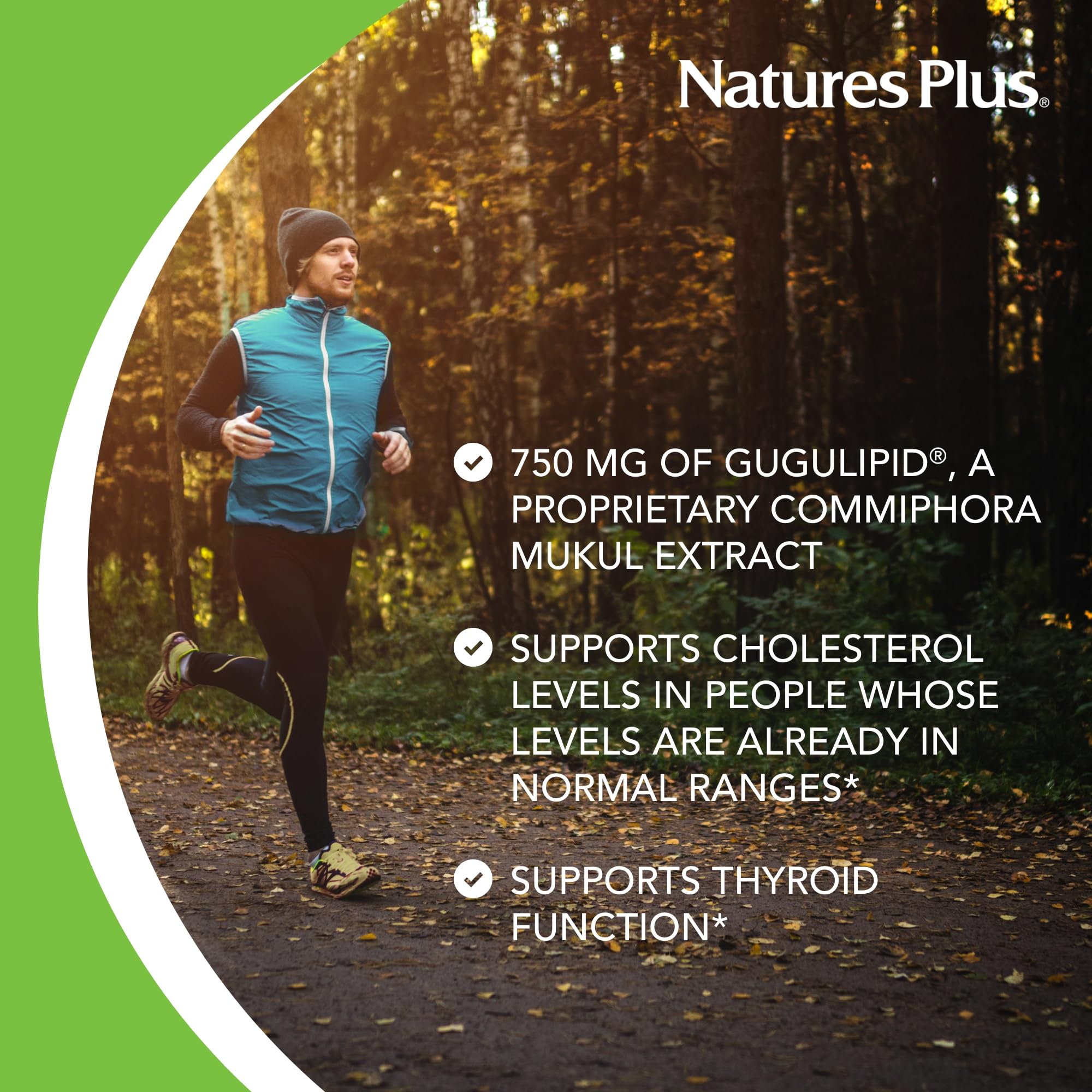 Close-up of the Gugglipid label emphasizing vegetarian purity for daily wellness.