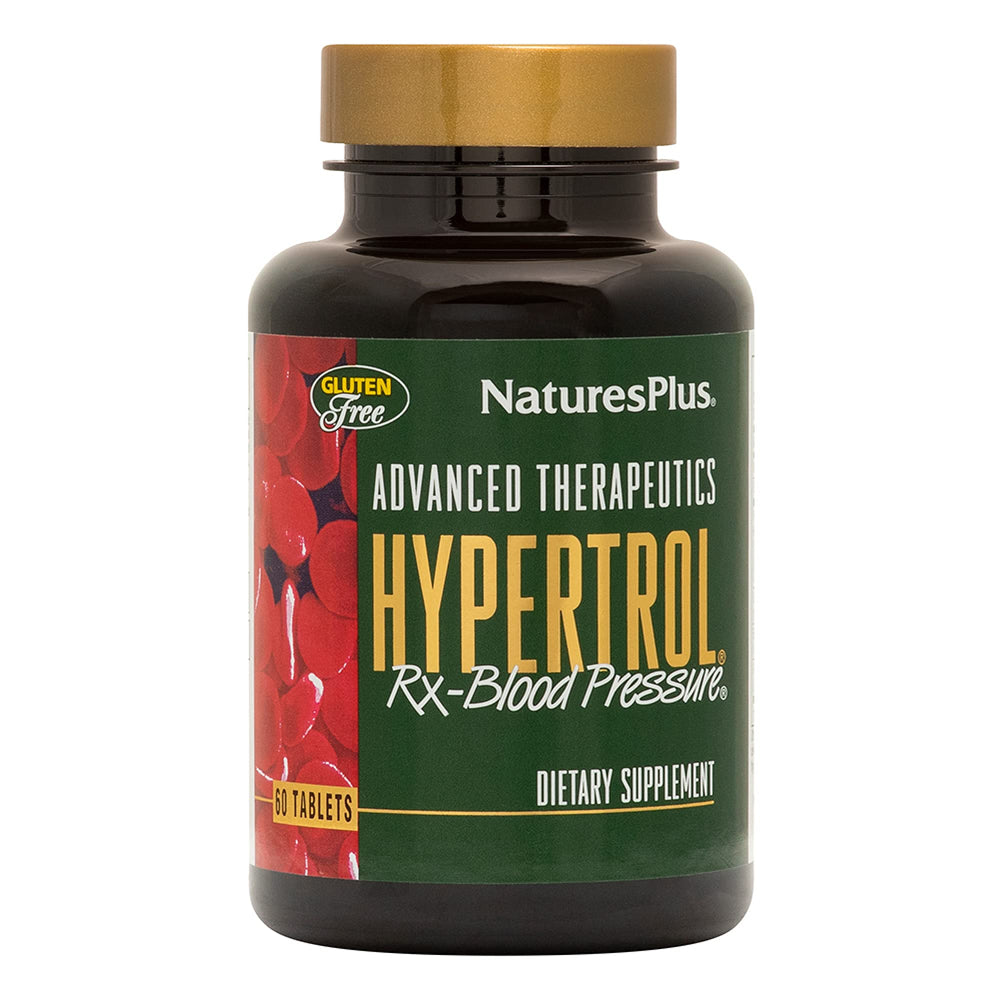 NaturesPlus Hypertrol Rx bottle front, convenient daily mineral support with magnesium and chromium.