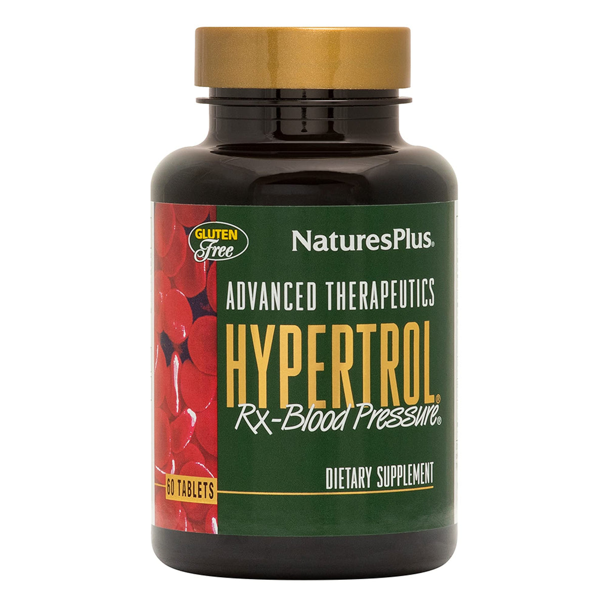 NaturesPlus Hypertrol Rx bottle front, convenient daily mineral support with magnesium and chromium.