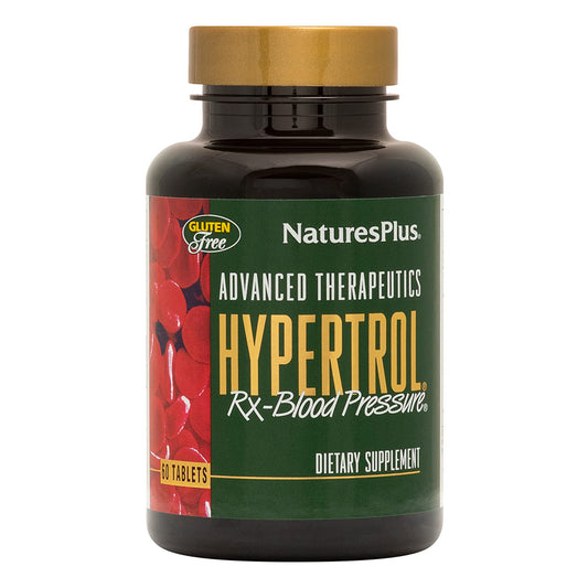 NaturesPlus Hypertrol Rx bottle front, convenient daily mineral support with magnesium and chromium.