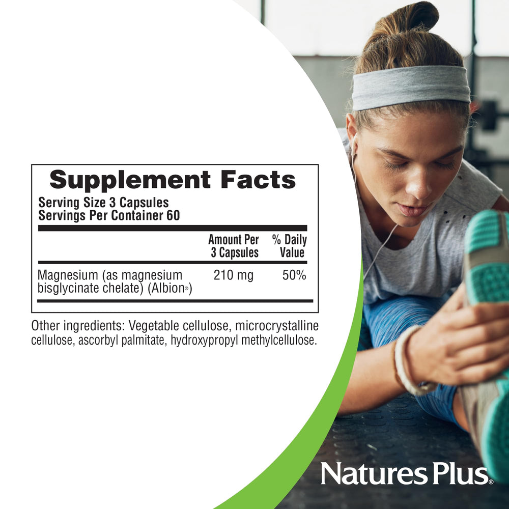 NaturesPlus KalmAssure label closeup showing vegan and allergen free ingredients.