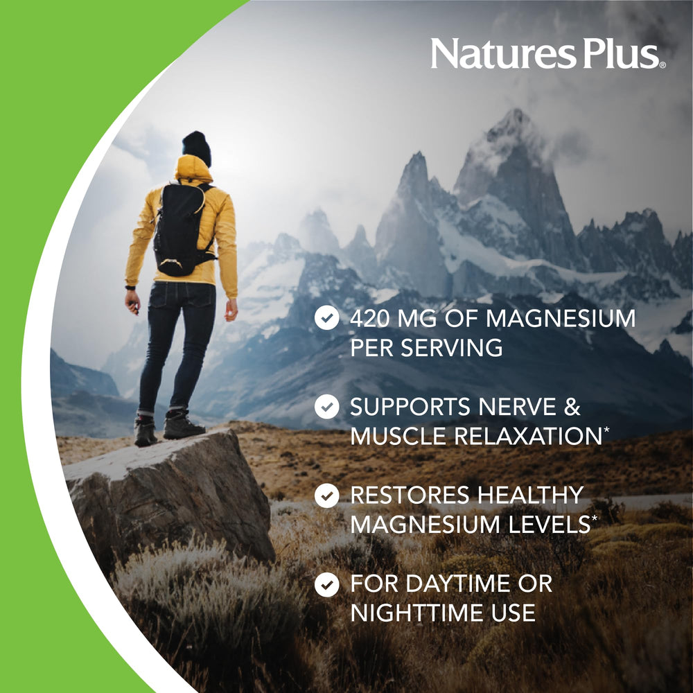 Orange flavored magnesium drink by NaturesPlus ready to enjoy