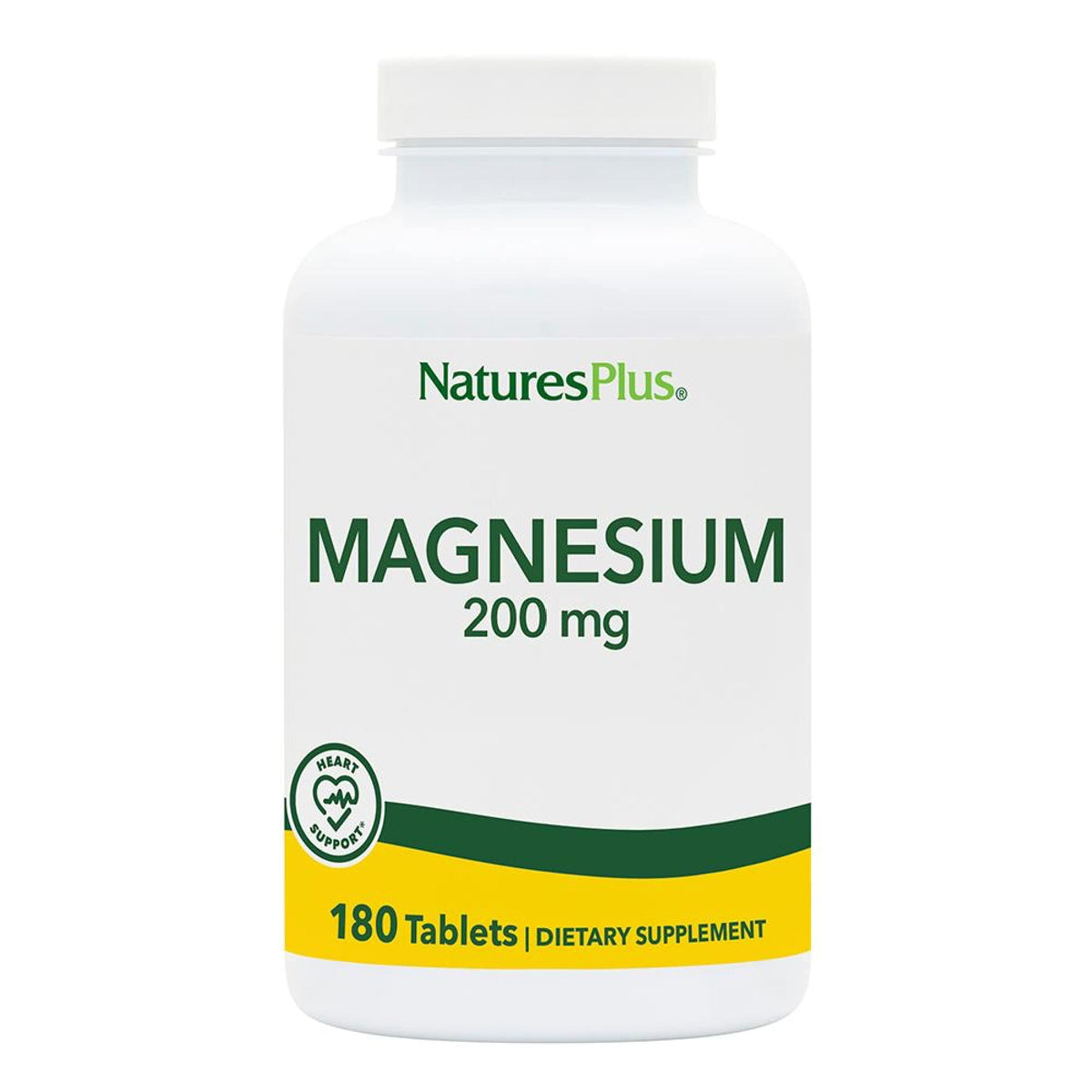 NaturesPlus Magnesium tablets bottle front for daily mineral support.