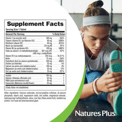 NaturesPlus Mega-Stress gluten-free badge indicating dietary-friendly option.