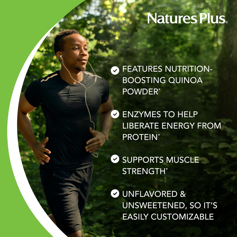 Glass with prepared shake featuring pumpkin seed protein, convenient protein boost.