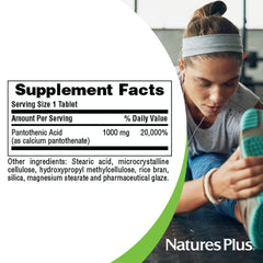 New look packaging for NaturesPlus Pantothenic Acid with trusted standards