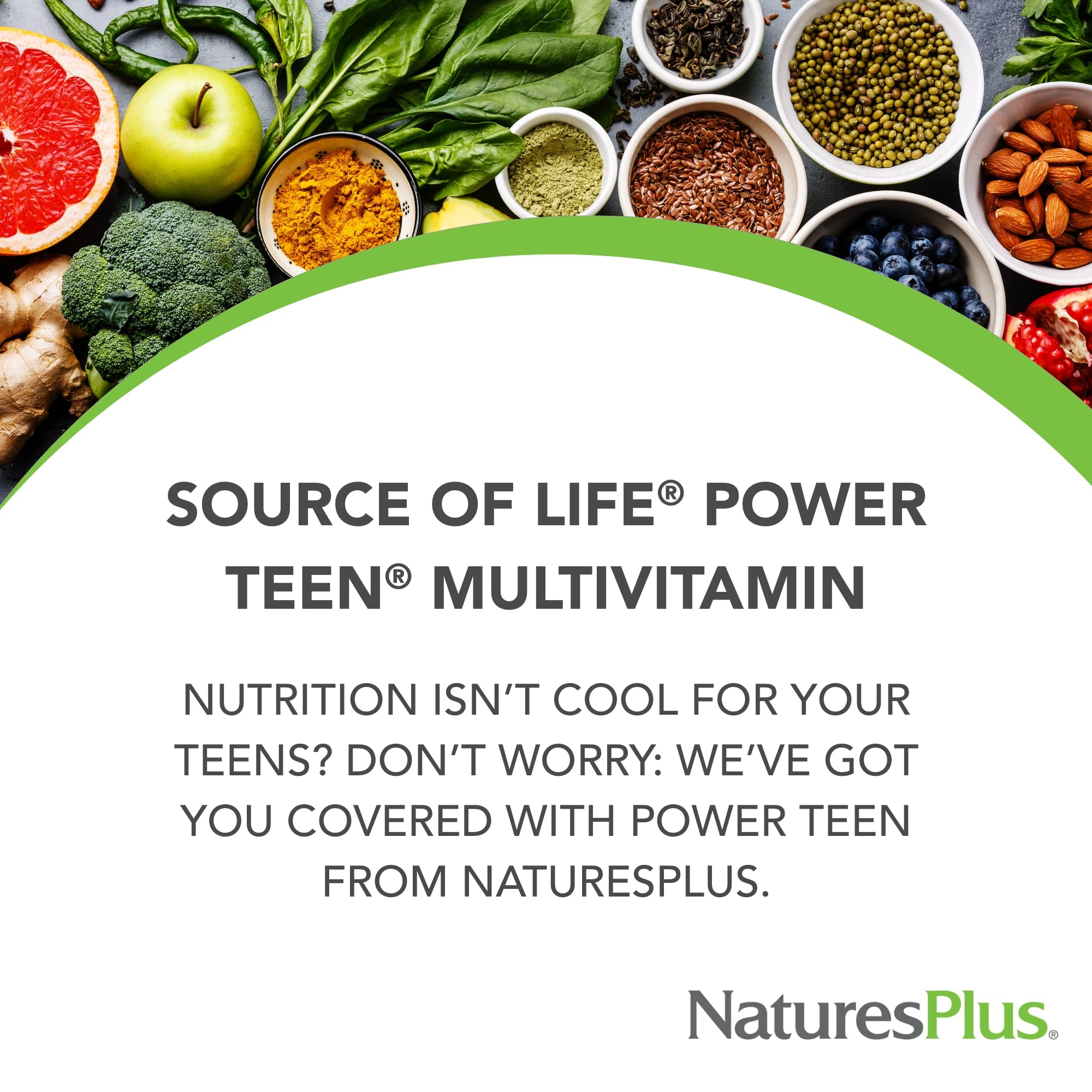 Power Teen calcium and B vitamins support teen energy and growth.