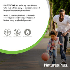 NaturesPlus Resveratrol tablets closeup shows standardized 125 mg trans-resveratrol for consistency.