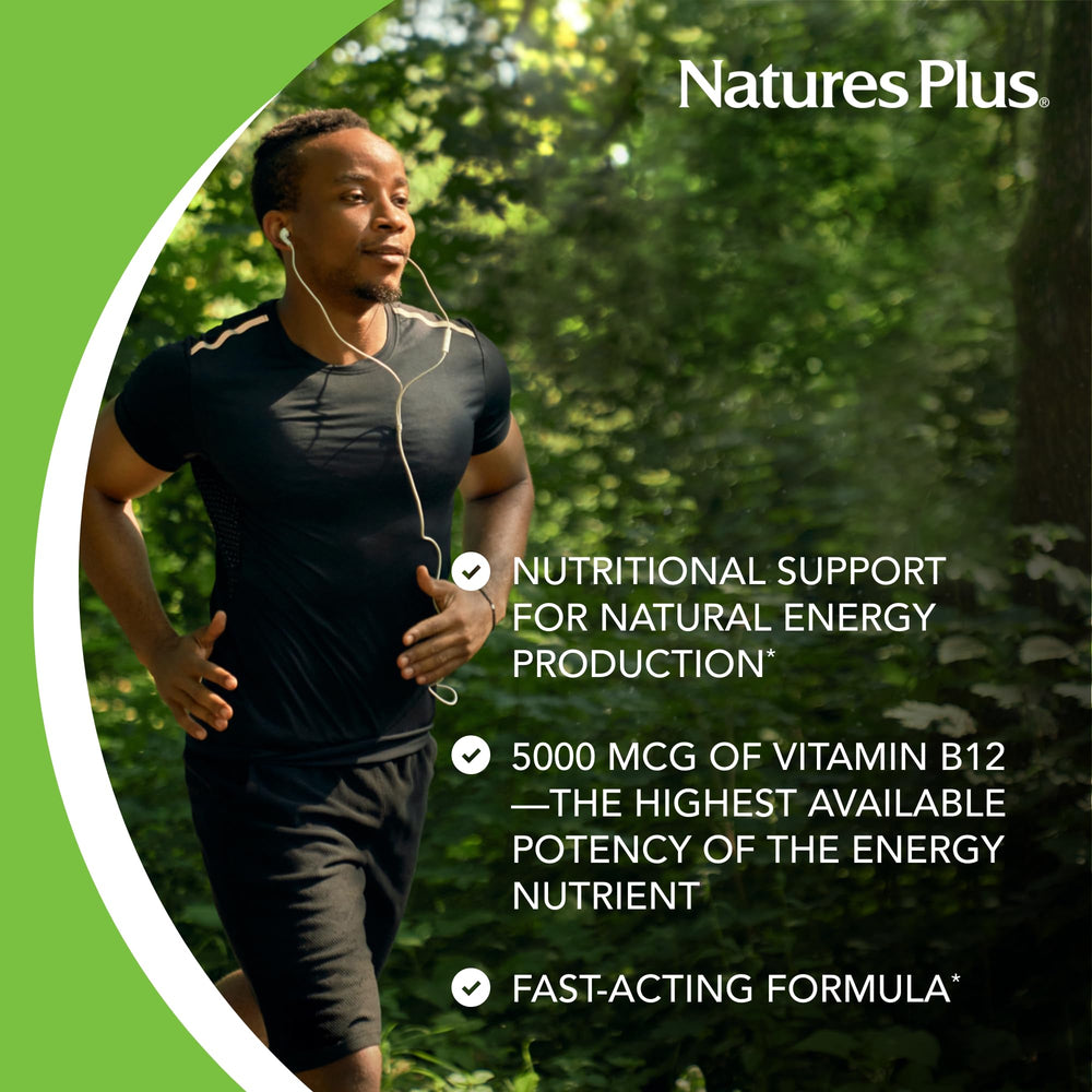 NaturesPlus Shot-O-B12 cap closeup for easy daily dosing.