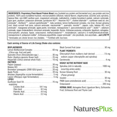 Ingredient panel highlighting non GMO and gluten free features