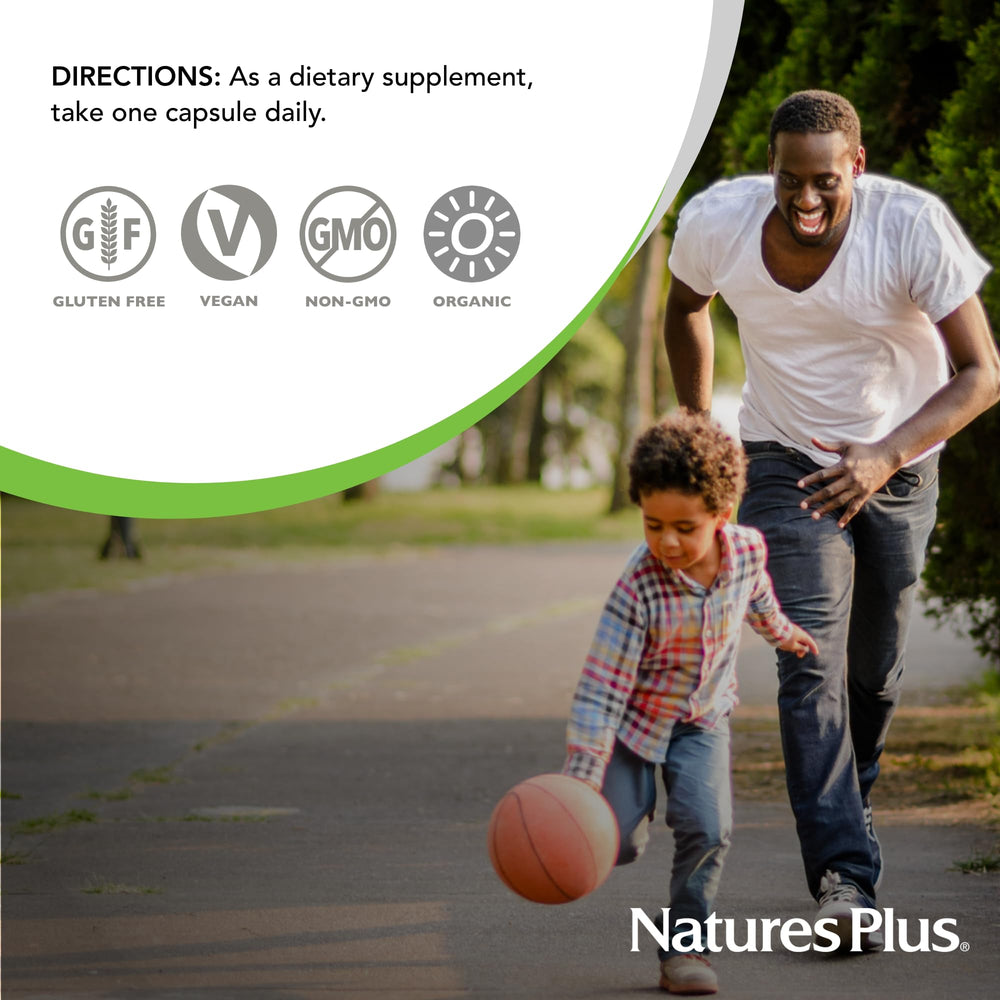 NaturesPlus Source of Life Garden K2 usage scene suggests daily routine.
