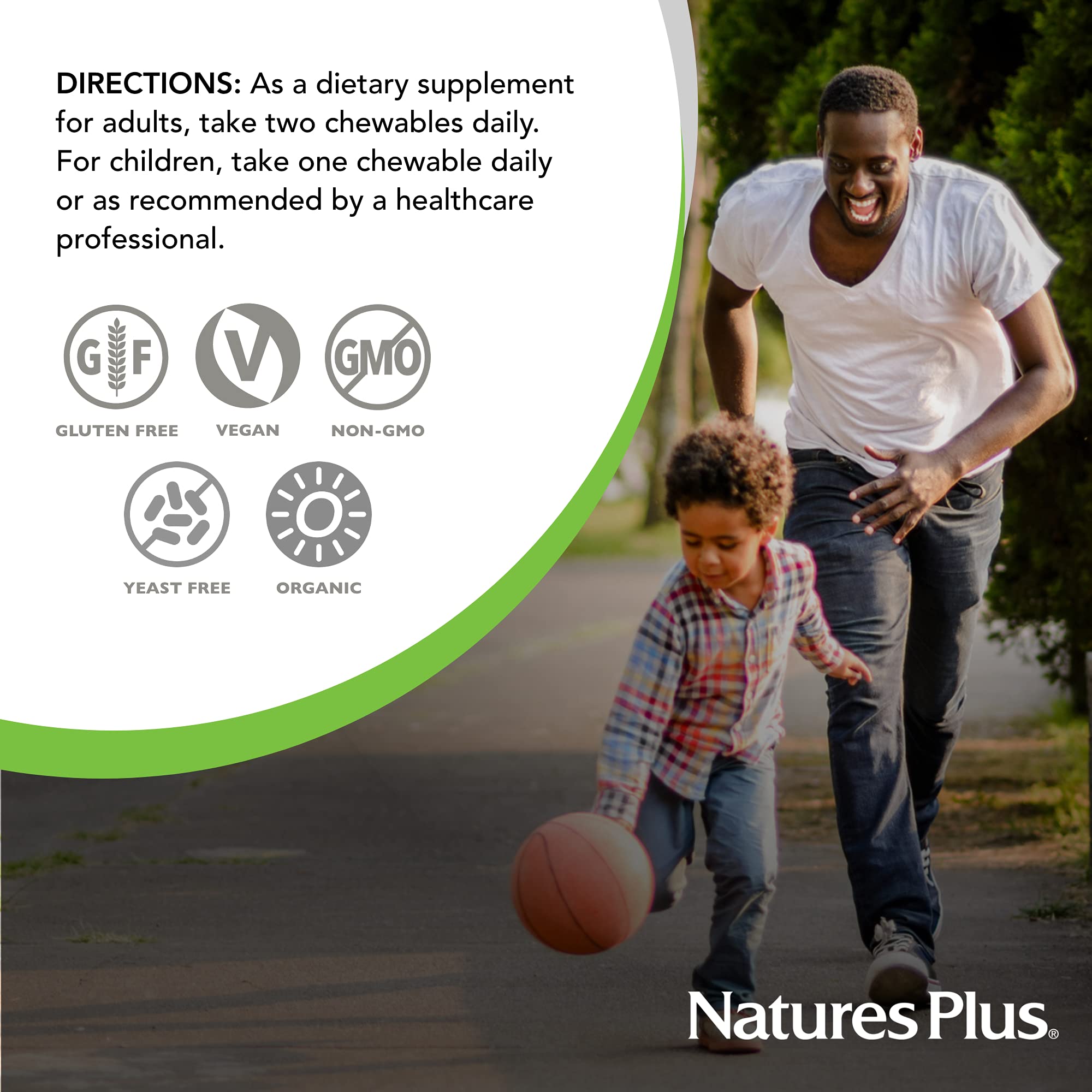 Nature's Plus Source of Life Garden organic certification badge underscoring clean ingredients