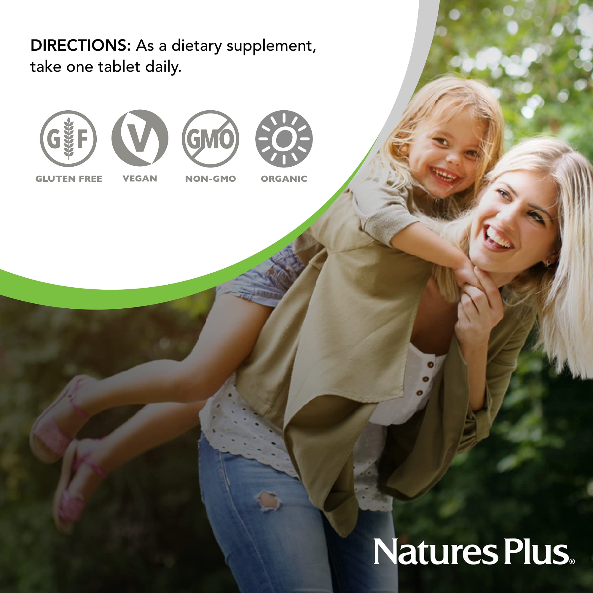 NaturesPlus Source of Life Garden Women’s Once Daily tablets suit vegan gluten-free diets.