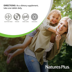 NaturesPlus Source of Life Garden Women’s Once Daily tablets suit vegan gluten-free diets.