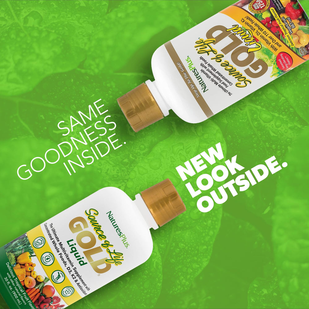 NaturesPlus Source of Life GOLD liquid provides daily nourishment with vitamin D3.