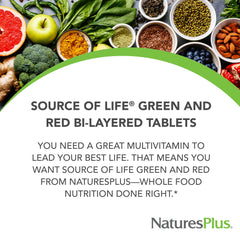 Green and red blend visual illustrating whole foods nutrients for daily wellness