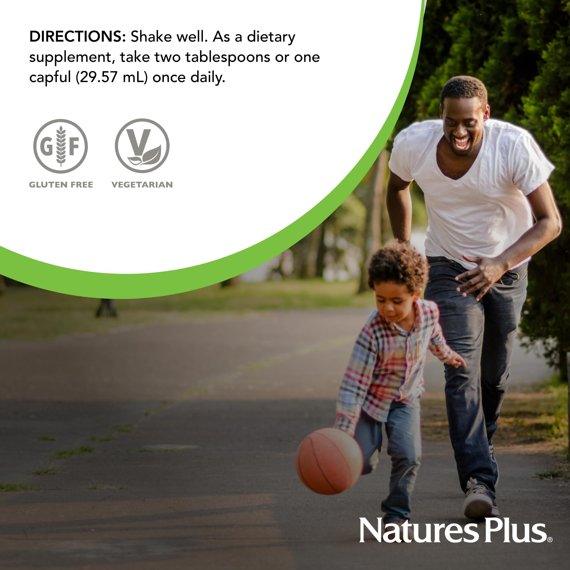 Nutrition panel view of Source of Life Liquid tropical fruit highlights vitamins and minerals.