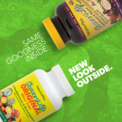 Close-up of NaturesPlus No Iron Mini-Tabs showing compact, easy-to-swallow tablets.
