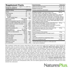 NaturesPlus RED bottle on kitchen counter ready to mix.
