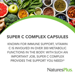 Nature's Plus Super C Complex bioflavonoids graphic illustrating phytonutrient blend