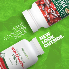 NaturesPlus Ultra Cranberry 1000 bottle back showing supplement facts.