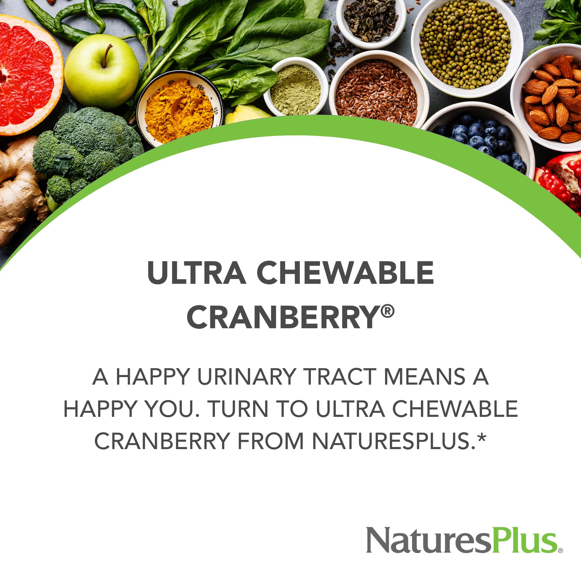 NaturesPlus Ultra Cranberry bottle front with vegan, gluten-free formula