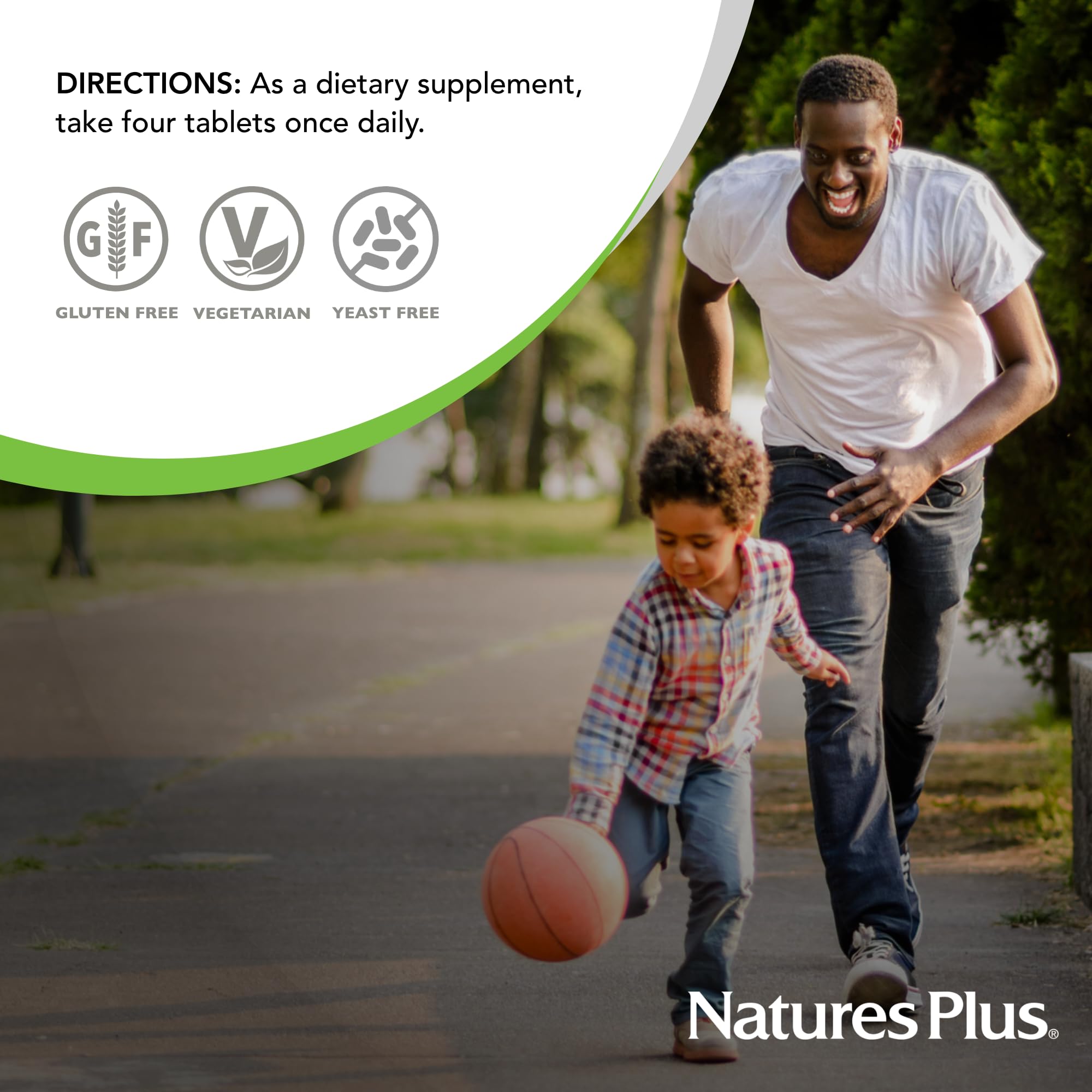 NaturesPlus Ultra Hair lifestyle—gluten-free vitamins for wellness routines.