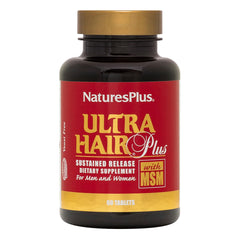 NaturesPlus Ultra Hair Plus bottle with tablets for sustained nourishment