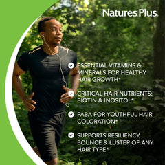 NaturesPlus Ultra Hair Plus label featuring gluten-free formulation
