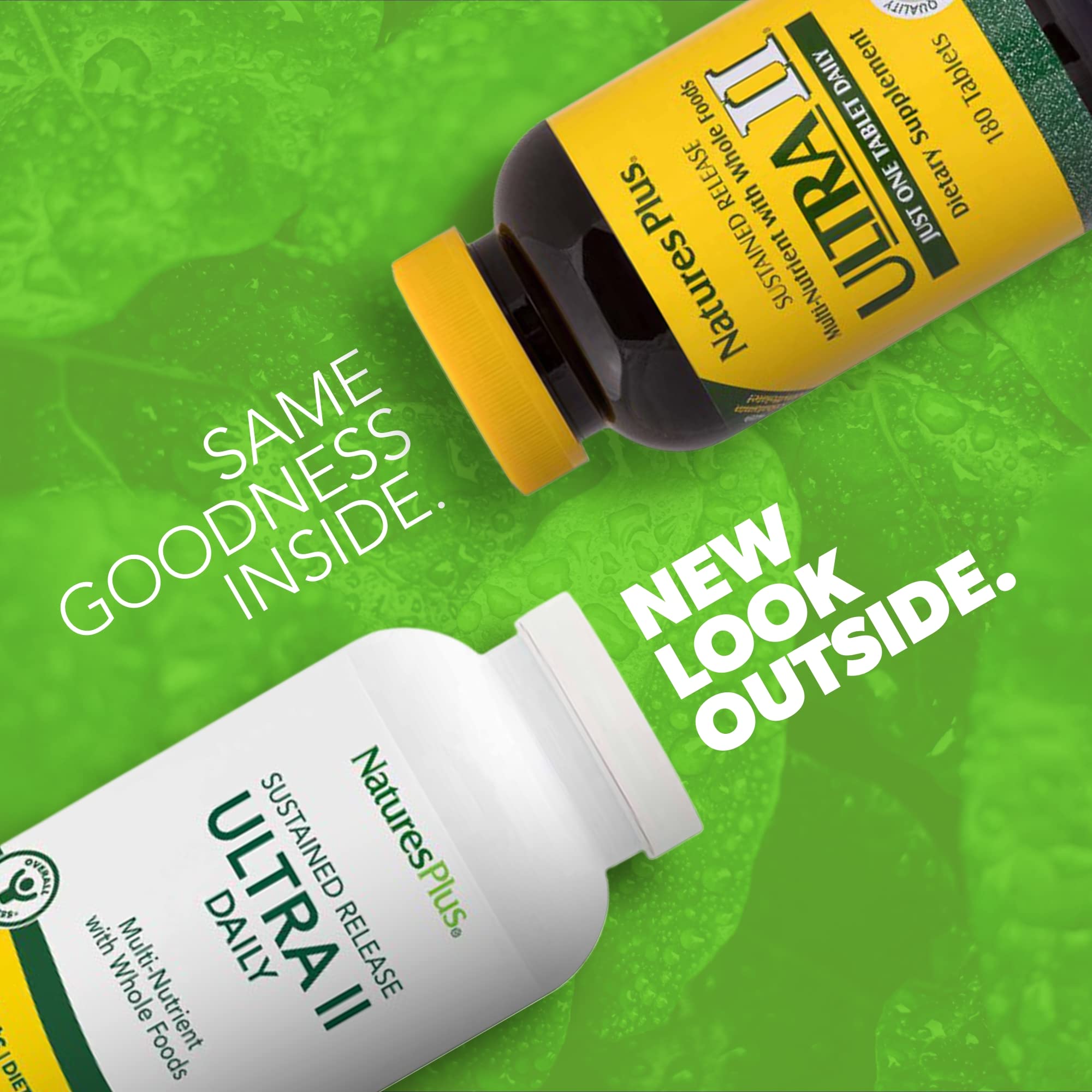 NaturesPlus Ultra II Daily bottle back lists ingredients and suggested daily use.