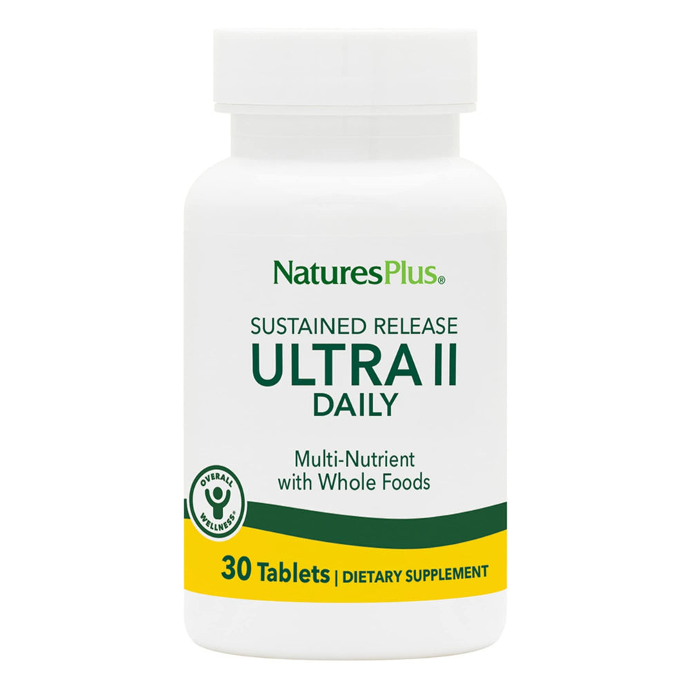 NaturesPlus Ultra II Daily bottle front showing full nutrient lineup for daily wellness