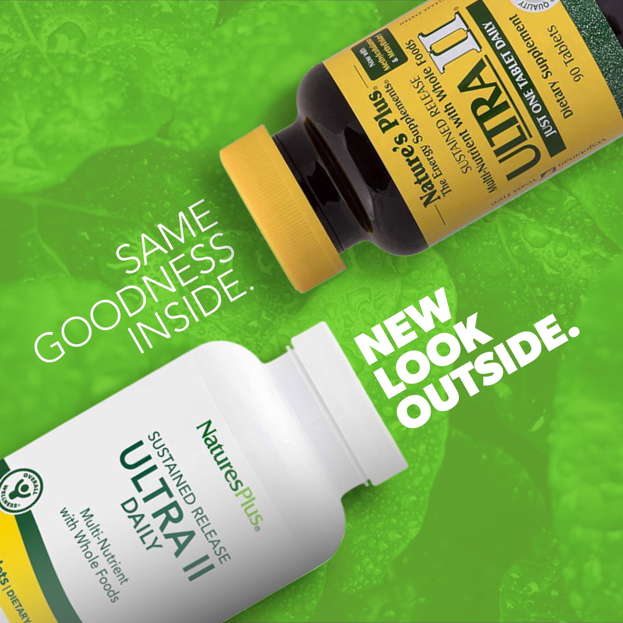 NaturesPlus Ultra II Daily bottle side view showing compact packaging for daily use