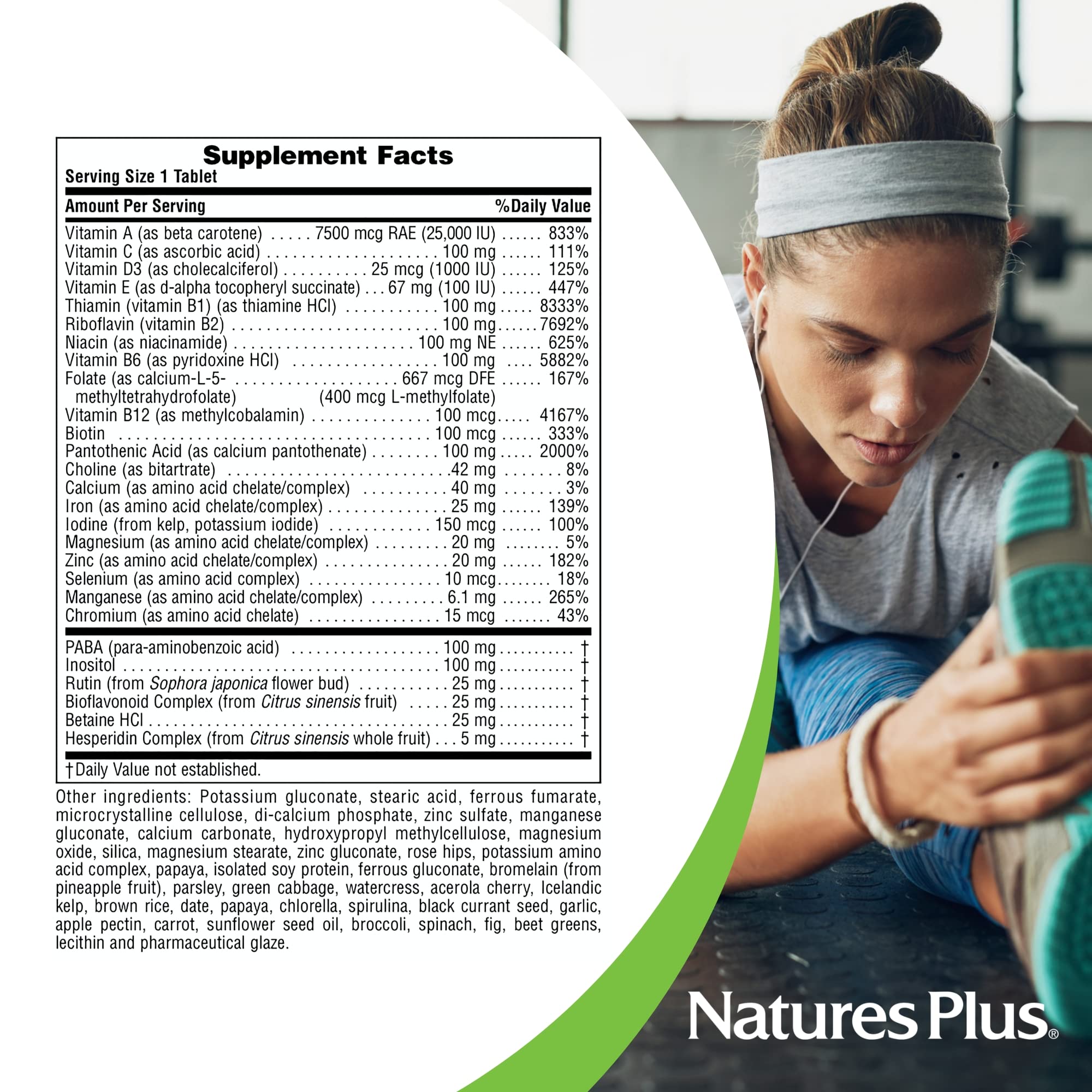 NaturesPlus Ultra II Daily sustained-release graphic illustrates gradual nutrient release.