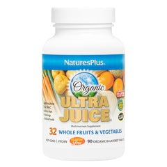 NaturesPlus Ultra Juice multivitamin bottle front for daily energy support.