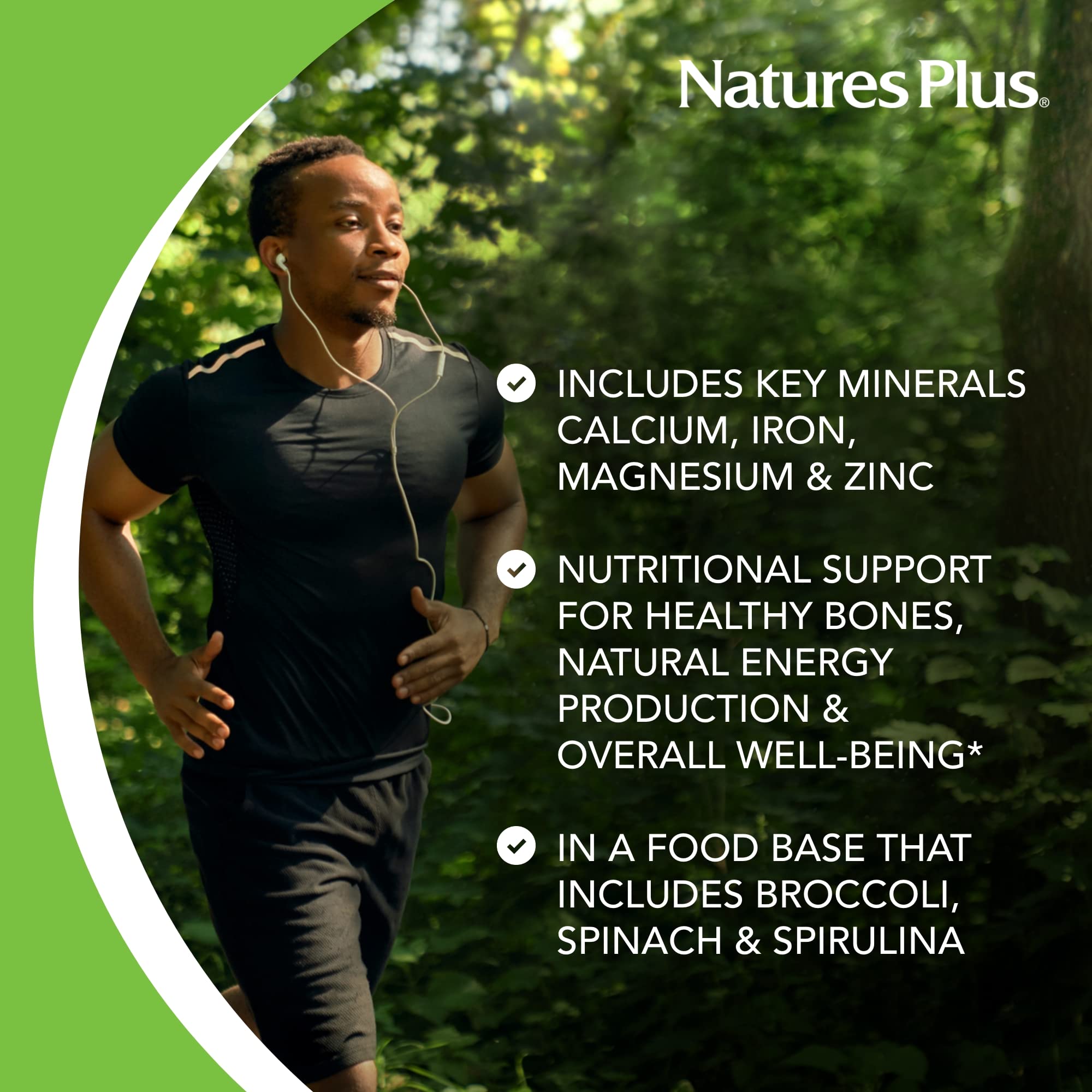 Ingredients base image for Ultra-Mins with broccoli, spinach and spirulina
