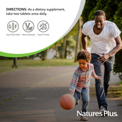  vegan and gluten-free icons on NaturesPlus Ultra-Mins packaging