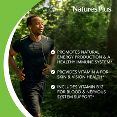Bottle on countertop ready for a simple daily routine with NaturesPlus.