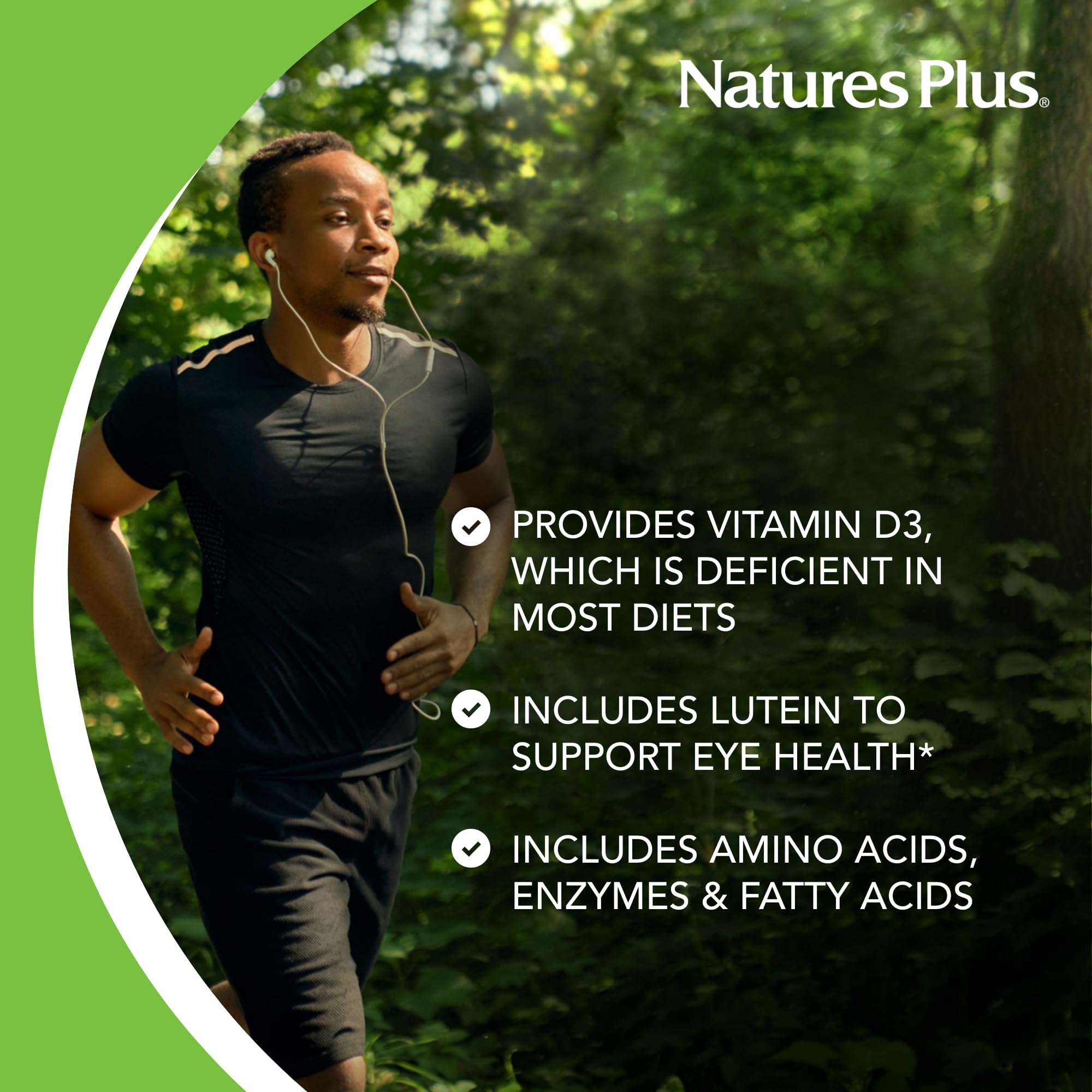 Nature's Plus Ultra Source of Life Liquid label close-up showing vegetarian and gluten-free notes