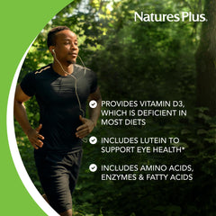 Nature's Plus Ultra Source of Life Liquid label close-up showing vegetarian and gluten-free notes