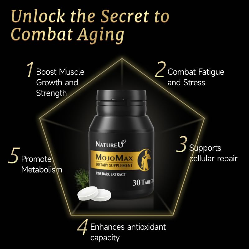 NatureU French pine bark extract tablets for vascular support during workouts.