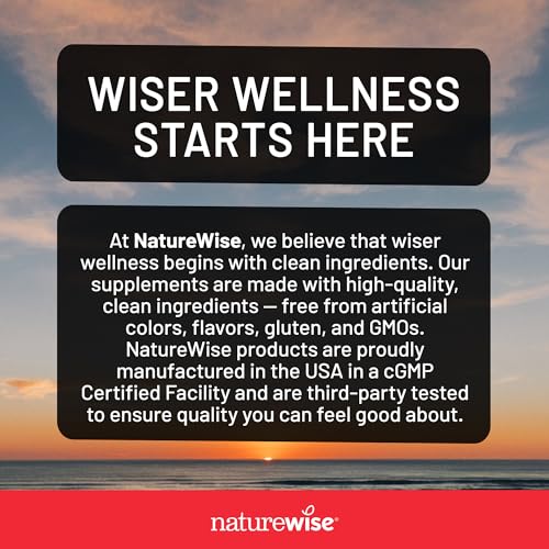 NatureWise Advanced Joint Care bottle beside a person stretching at home.